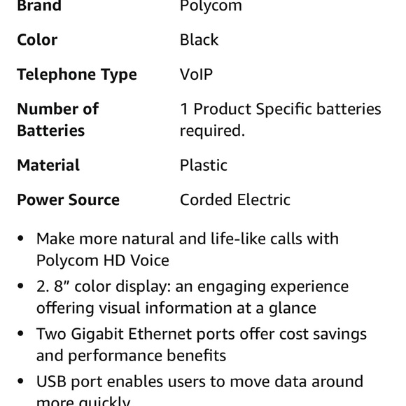 Business IP Phone Polycom VVX 250 brand new in box. 4 available - Picture 6 of 7